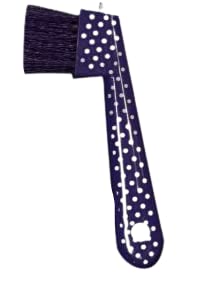 Polka Dot Hoof Pick with Brush Head - color: Purple