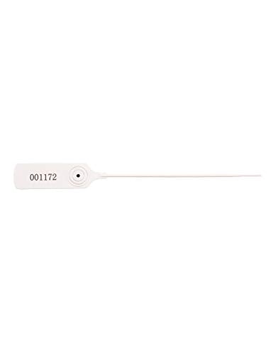 Pull-tite Plastc Security Seals Zip Ties Numbered,7.48",100pcs - color: White, size: 100pcs