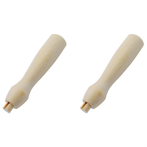 HAJXZH 2 PCS Needle Felting Tools Wooden Cross Stitch Felting Needle Handles for DIY Wool Felt Handicrafts