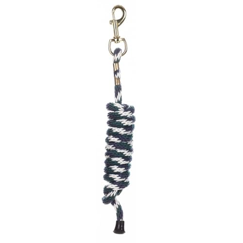 Equinavia Stella 8' Lead Rope with Snap Buckle - White/Navy/Hunter Green - One Size - color: White/Navy/Hunter Green