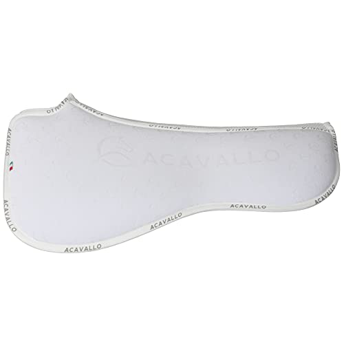 Acavallo Dressage Silicon Grip System Spine Free and Memory Foam Half Saddle Pad, Medium, Black, Horse Equipment