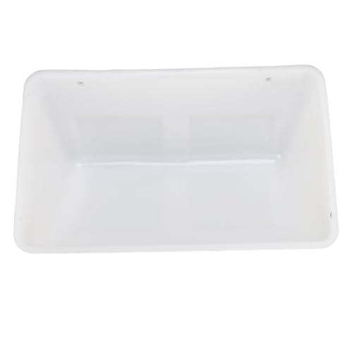 Hanging Fence Feed Trough, Large Capacity Hanging Chicken Feeder Livestock Feeding Container, Poultry Waterer Bucket for Goat, Sheep, Goose (White) - color: White