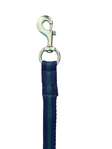 Soft Padded Lunge Line Rein Lead for Horses 27ft Long Looped Handle Swivel Clip (Navy/Green) - color: Navy/Green