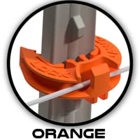 Lock Jawz T-360 Electric Fence T-Post Insulator - Orange (Bulk Qty: 100)
