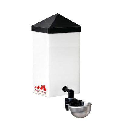 RentACoop 32oz Small Animal Drinking Bottle with Auto-Fill Metal Cup - size: 32 Oz