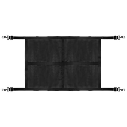 Stall Guard for Horse, 27"x19" Adjustable Nylon Horses Stall Guard with Straps & Snaps | Easy to Install in Stable and Barn - color: BLACK
