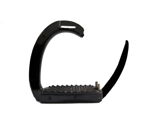 EXTREME Horse Safety Stirrup Irons – Black, Quick Release Aluminum Stirrups Size 4.75 inches