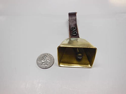 Dog Collar Cow Bell - color: Brass, size: 3) Medium (1 1/2" H x 1 3/4" W)