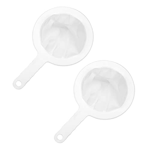2 Pcs Fine Mesh Strainers,Sieve Fine Mesh with Handle Juice Strainer Yogurt Sieve for Soy Milk Coffee Milk Juice Tea Honey and Wine(SIZE:200Mesh)