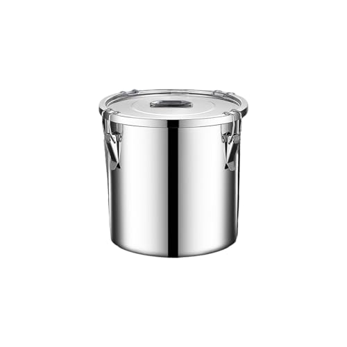 stainless steel food storage containers with lids lock clips airtight container large airtight for rice flour sugar grain coffee bean storage containers Kitchen jar (1.59gal/6L) - size: 1.59gal