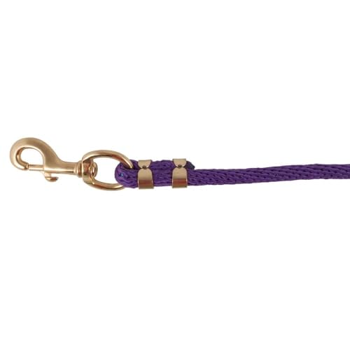 Dura-Tech 8' Nylon Lead Rope | Soft, Durable & Horse-Friendly | Perfect for Farm & Barn Use - color: Purple