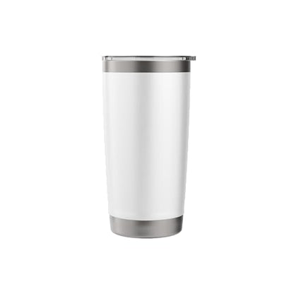 cute baby coat flower Stainless Steel Insulated Tumbler - color: White