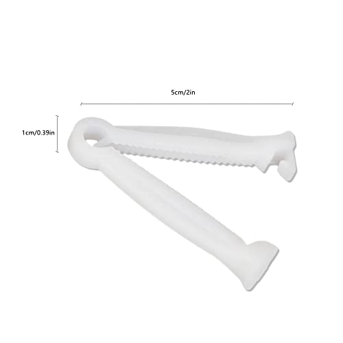 50pcs Disposable Umbilical Cord Clamp Birth Hemostatic Materials,Pig Umbilical Cord Clamp for Animals Puppy Kittens Cow Livestock Sheep,Home Birth Supplies kit，White, 5x1cm