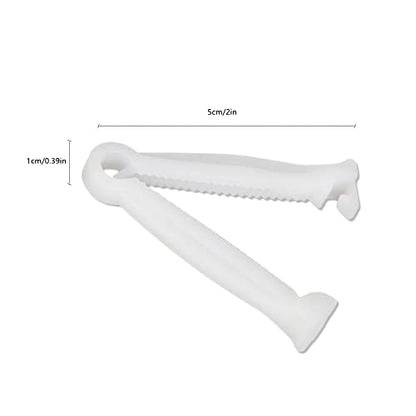 50pcs Disposable Umbilical Cord Clamp Birth Hemostatic Materials,Pig Umbilical Cord Clamp for Animals Puppy Kittens Cow Livestock Sheep,Home Birth Supplies kit，White, 5x1cm