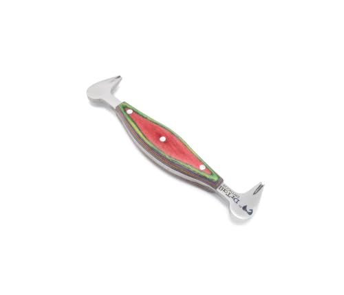 Clinch Cutter and Pritchel Tool Combo – Professional Farrier Hoof Nail Clinch Cutter Durable Construction Satin Stainless Steel, Double Hook - color: Double Hook