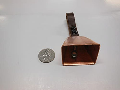 Dog Collar Cow Bell - color: Copper, size: 3) Medium (1 1/2" H x 1 3/4" W)