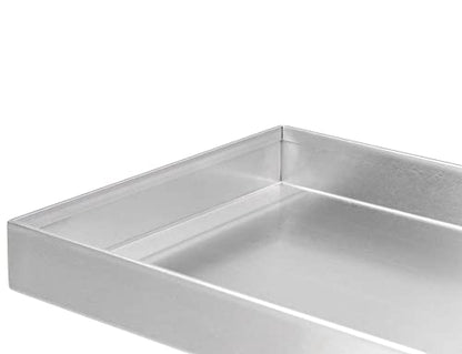 Celestial Fire Pit Cover for 48”x6” Linear Burner Pan (51" x 9" Actual Size), Commercial Grade, Stainless Steel, Reinforced Wrapped Edge - size: 51" x 9"