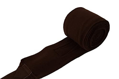 Huntley Equestrian Polo Wraps for Horses Protective Leg Support Bandage, Training, Exercising & Turnout - Pack of 4 - Brown - color: Brown