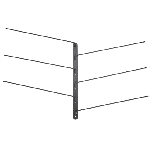 180° Swivel Saddle Blanket Rack Set of 2 – Heavy Duty Wall Mounted Organizer, Holds 6.61 lbs per Rod – Rotating Design for Horse Tack, Towels, Bags, Scarves – Black,6 Rods