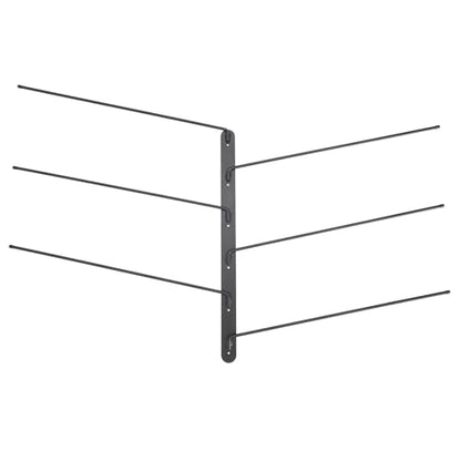 180° Swivel Saddle Blanket Rack Set of 2 – Heavy Duty Wall Mounted Organizer, Holds 6.61 lbs per Rod – Rotating Design for Horse Tack, Towels, Bags, Scarves – Black,6 Rods