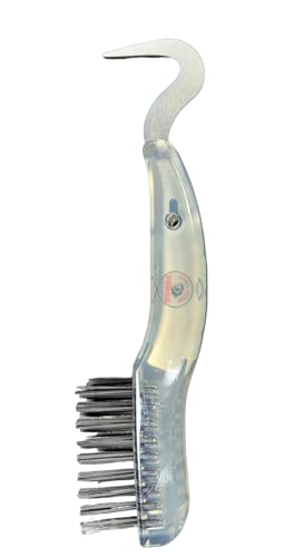 Angry Horse Easycare Hoof Pick and Wire Brush Combo, Clear