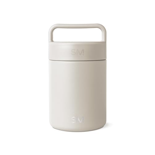 Simple Modern Insulated Food Jar with Handle | 12oz | Beige | Provision Stainless Steel Food Jar, Lunch Container | Leak Proof for Adults, Smoothie Bowl, Soup | Almond Birch - color: -Almond Birch, size: 12 Ounces