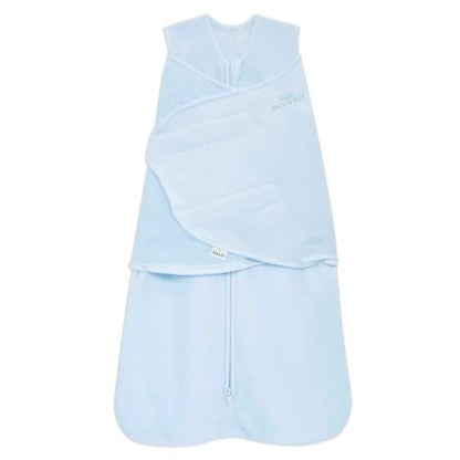 HALO Micro-Fleece Sleepsack Swaddle, 3-Way Adjustable Swaddle Blanket, TOG 3.0, Baby Blue, Preemie - color: Baby Blue, size: Preemie (Pack of 1)