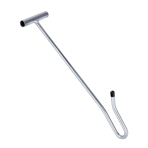 Goat Catcher Leg Hook, Sheep Catching Tools Stainless Catching Sheep Leg Crook Hook Catcher Poultry Leg Pole for Breeding Farms Grabber Capture Tool (15.74") - size: 15.74"