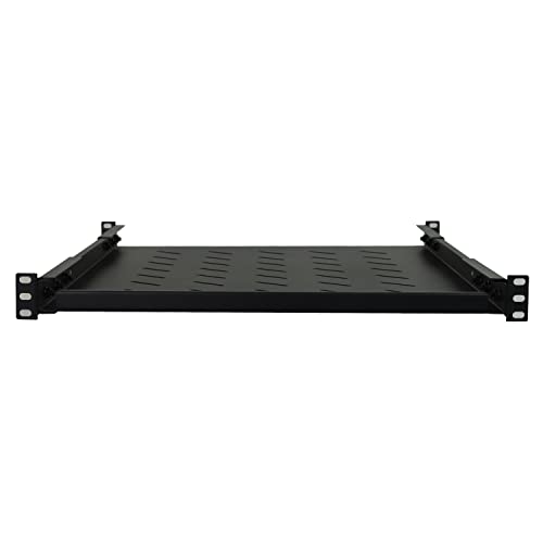 Aeons 1U 19-inch Fixed Rack Server Shelf Vented 4 Post Rack Mount Shelf 25.5 inches Adjustable Mounting Depth, for IT Data Network Cabinet Enclosure Equipment - style: 25.3" - 28.3" Fixed