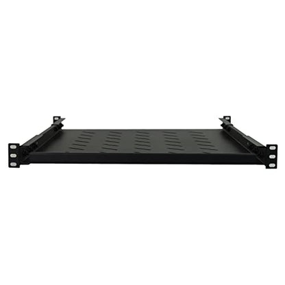 Aeons 1U 19-inch Fixed Rack Server Shelf Vented 4 Post Rack Mount Shelf 25.5 inches Adjustable Mounting Depth, for IT Data Network Cabinet Enclosure Equipment - style: 25.3" - 28.3" Fixed