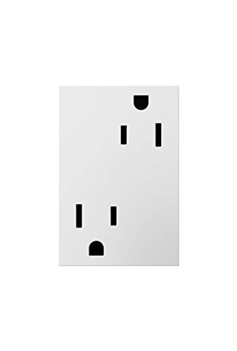 Legrand adorne 15A Tamper-Resistant Plus-Size Outlet (White Finish), ARTR153W4 - color: White, size: 1-Pack No Wall Plate