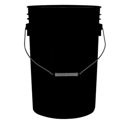 House Naturals Large 6 Gallon Food Grade BPA Free Made in USA Plastic Bucket Pail with Yellow Screw On Double Gasket Air Tight Lid (Pack of 2)