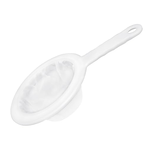 Quacc Nylon Fine Mesh Strainer Plastic Net Strainer 200 Mesh Kitchen Sieve Filter with Handle Hook Food Filter for Tea, Coffee, Nut Milk, Juice