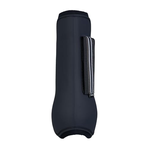 Horze Adepto Open Front Tendon Boots | Durable Shell with Neoprene Lining - Dark Navy - Cob - color: Dark Navy, size: Cob