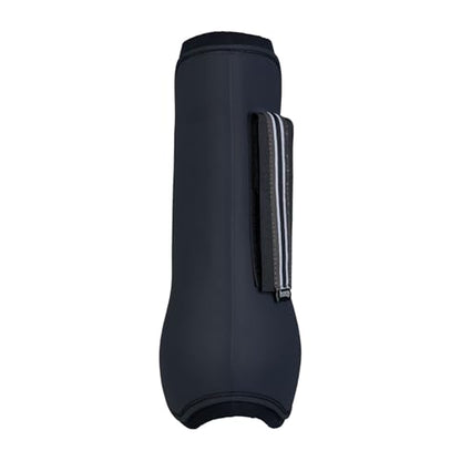 Horze Adepto Open Front Tendon Boots | Durable Shell with Neoprene Lining - Dark Navy - Cob - color: Dark Navy, size: Cob