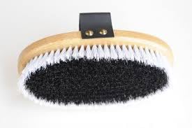 MPMH Premium Black Body Brush/Elastic Strap/ 7'/3-5' Wooden Block and Soft Trim For Horse - size: Small
