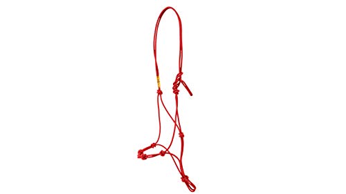 Downunder Horsemanship Rope Halter - color: Red, size: Draft