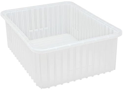 Hudson Exchange 22.5 x 17.5 x 8" Customizable Divider Grid Box Container Tote, Clear - color: Clear, size: 1 Pack