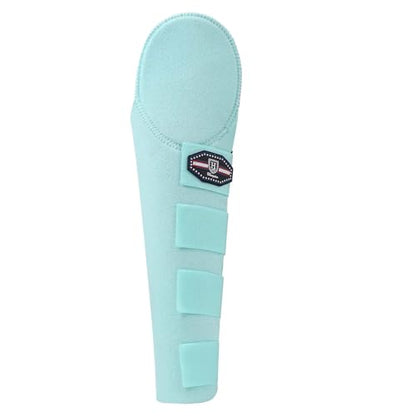 Harrison Howard Adjustable Touch Fasteners Quality Neoprene Versatile Horse Tail Guard Equine Tail Wrap - color: Mint