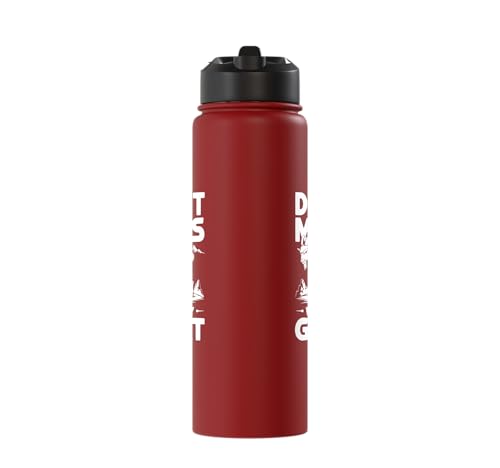 Don´t Mess With My Goat Cute Coat Pygmy Goat Farmer Stainless Steel Insulated Water Bottle - color: Red