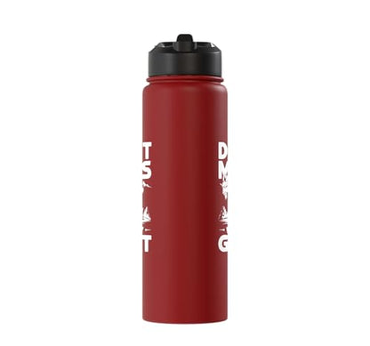 Don´t Mess With My Goat Cute Coat Pygmy Goat Farmer Stainless Steel Insulated Water Bottle - color: Red