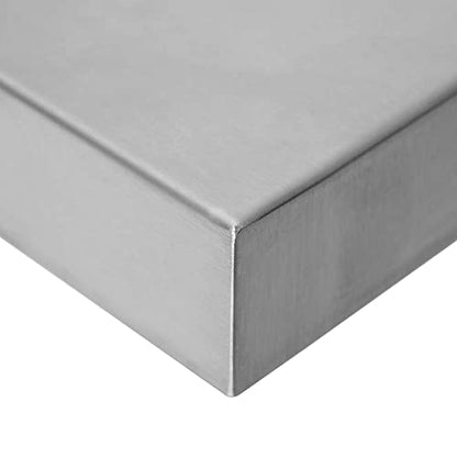 Celestial Fire Pit Cover for 48”x6” Linear Burner Pan (51" x 9" Actual Size), Commercial Grade, Stainless Steel, Reinforced Wrapped Edge - size: 51" x 9"
