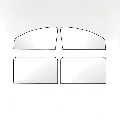 4 PCS Side Window Sun Shades, 100% Block Light Privacy Car Window Covers, Front/Rear Window Sun Protection for Heat Insulation, Fit for Breastfeeding, Taking a Nap, Changing Clothes (Silver)