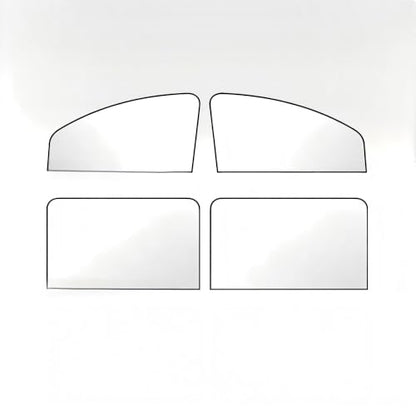 4 PCS Side Window Sun Shades, 100% Block Light Privacy Car Window Covers, Front/Rear Window Sun Protection for Heat Insulation, Fit for Breastfeeding, Taking a Nap, Changing Clothes (Silver)