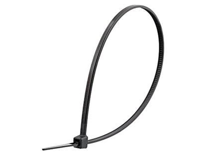Secure 8 Inch UV Black 18 lb Miniature Nylon Cable Tie - 100 Pack - color: Black, size: 8 Inch