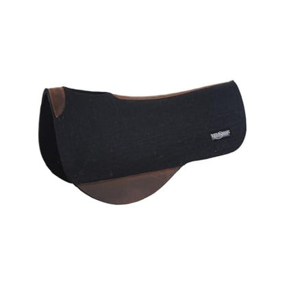 Reinsman Deep Drop APEX Wool Shock-Absorbing Moisture-Wicking Western Equestrian Horseback Riding Saddle Pad with Dropped Rigging Shape, Contoured Spine, Wither Relief Cutout, 31"x 36" (342-GN5)