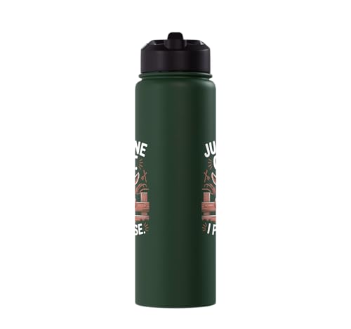 Just One Goat I Promise Cute Coat Pygmy Goat Farmer Stainless Steel Insulated Water Bottle - color: Dark Green