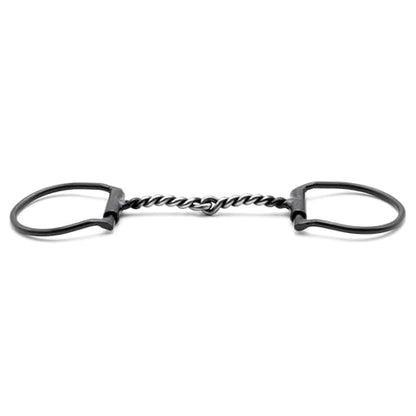Jeffers Equine Horse Bits, Durable Training Horse Tack, Western Riding Equipment, Equestrian Accessories - style: Black Offset Dee Bit