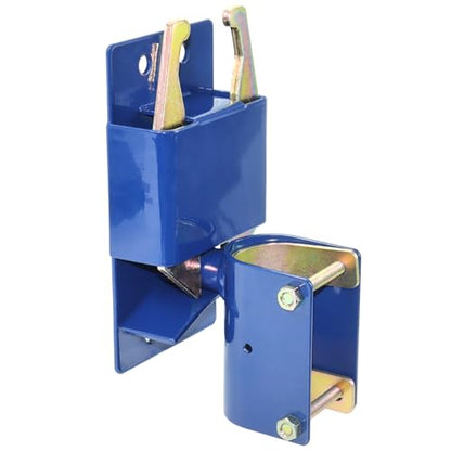 GELASKA S16100300 2 Way Gate Latch, 1-5/8" to 2" Dia Round Tube Gate Latch | Heavy Duty Farm Gate Latch, Two Way Gate Latch with Screws and Screwdriver for Metal Gate, Pastures, Ranches, Blue, 2 Pack - color: 2 Pack S16100300 Blue