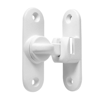 Matte White 90/180 Degree Barn Door Latches,Flip Gate Lock - color: Matte White